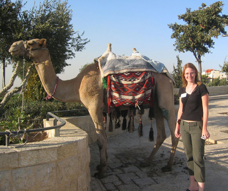 Hanging out with a camel in Jerusalem (2005)