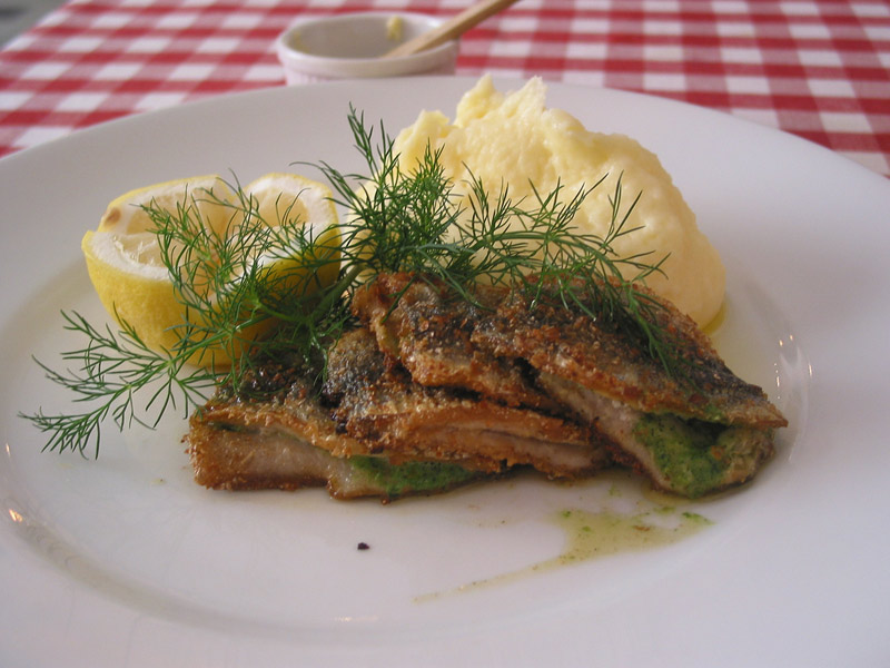 Crispy fried Baltic herring