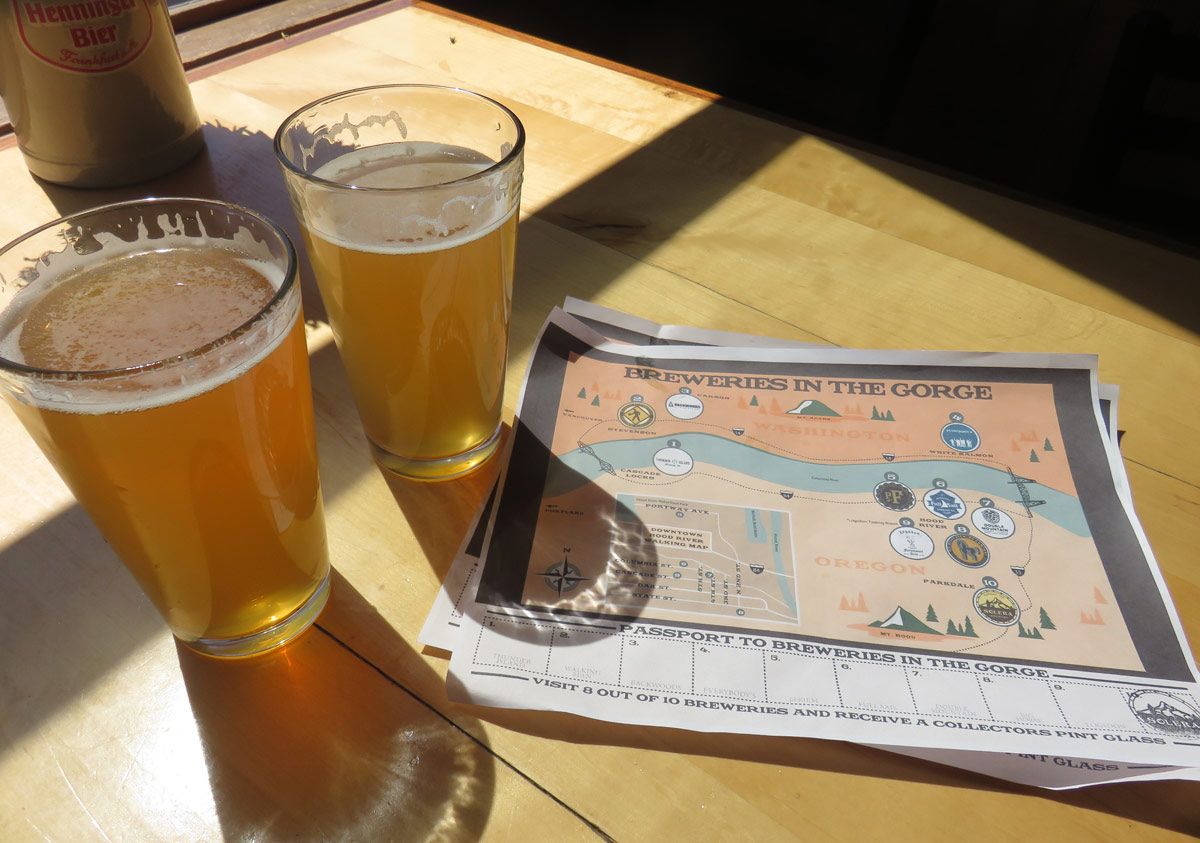 Breweries of the Gorge game board