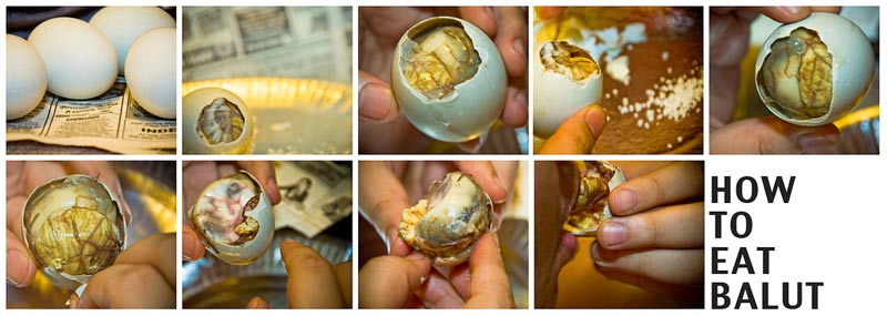 How to peel and eat balut in Philippines