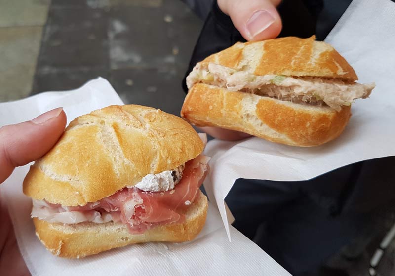 Cicchetti comes in many forms, including little sandwiches like these