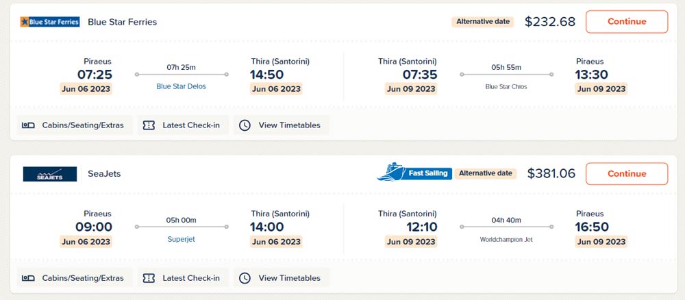 Greek Island Ferries: How to Take the Athens to Santorini Ferry 9 Direct Ferries options