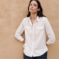 Comfortable and Stylish Travel Clothes for Women 11 Bluffworks Azores blouse
