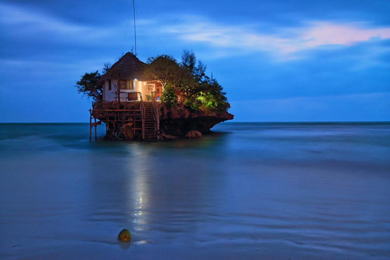 10 of the World's Most Amazing Remote Restaurants 7 The Rock Restaurant in Zanzibar