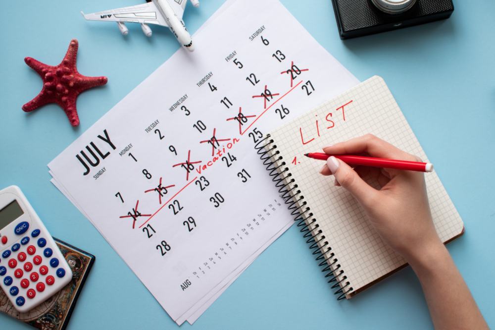 travel calendar planning