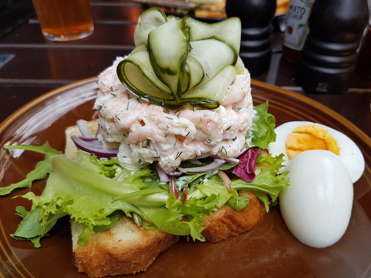 Norwegian shrimp sandwich - traditional Norwegian dishes