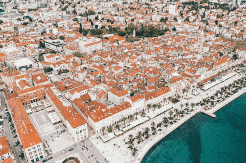 views over the city of Split