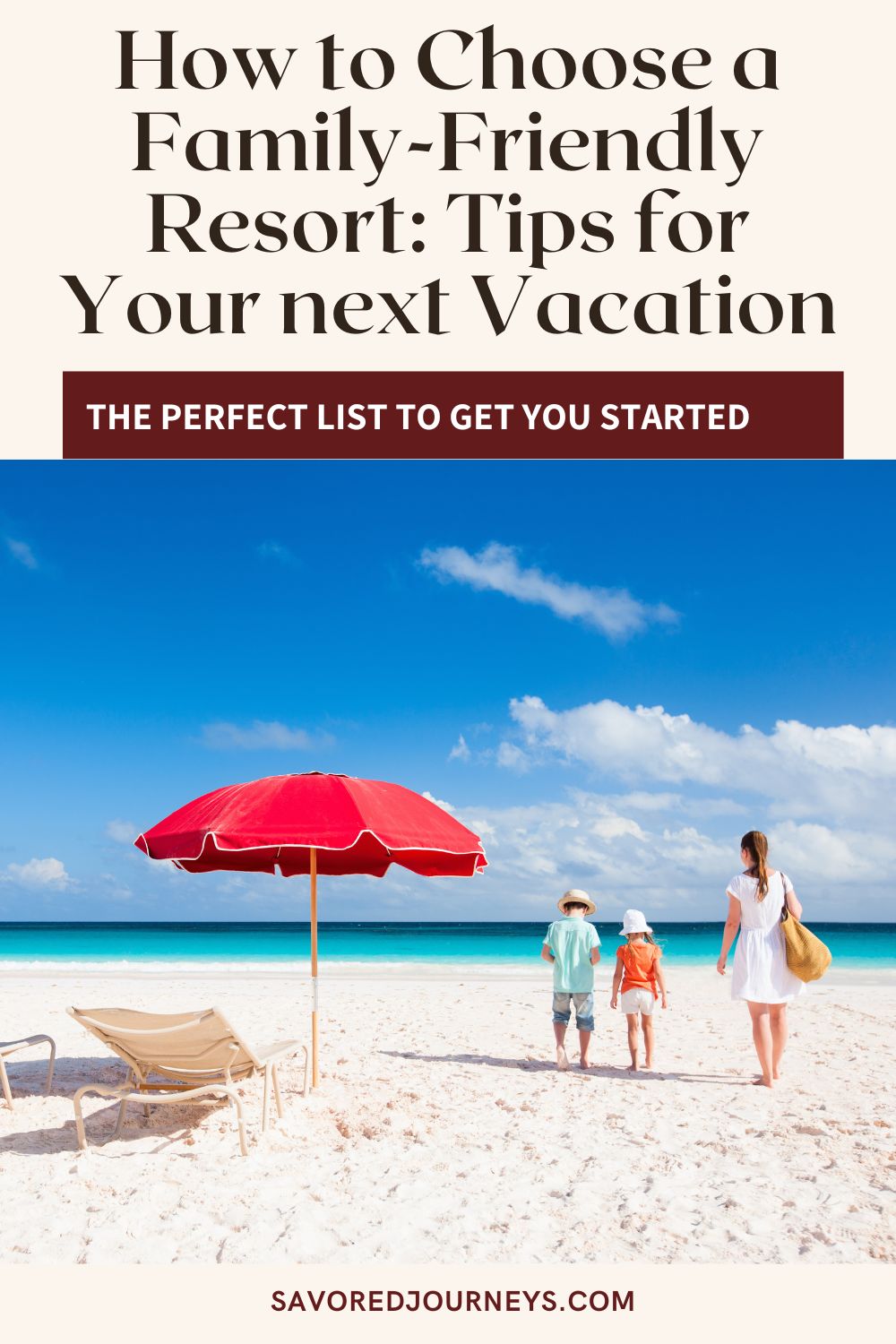 A family walking on the beach