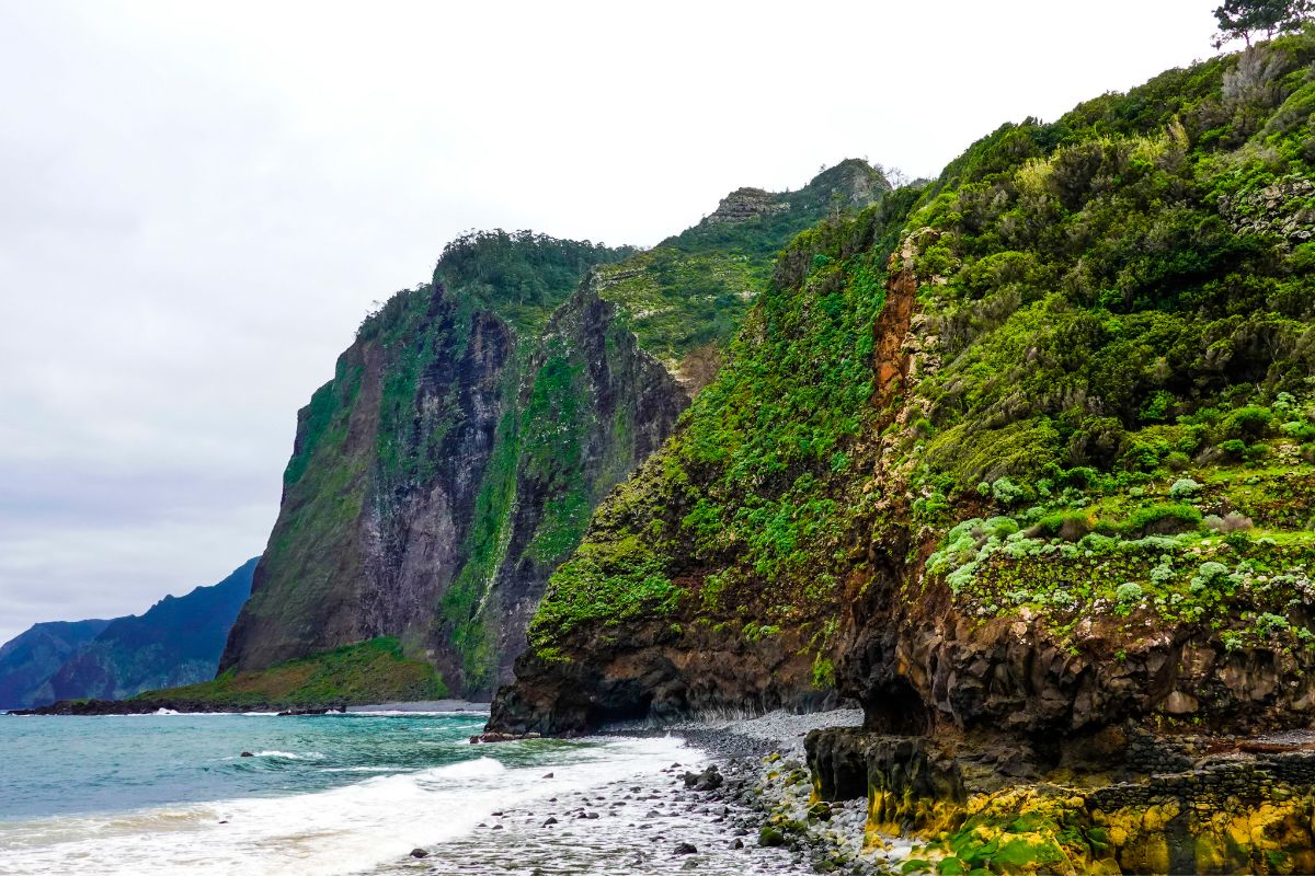 8 Gorgeous Beaches in Madeira, Portugal + Top Sandy Shores 1 The beach, ocean and rocky cliff around Madeira Portugal
Beaches in Madeira Portugal